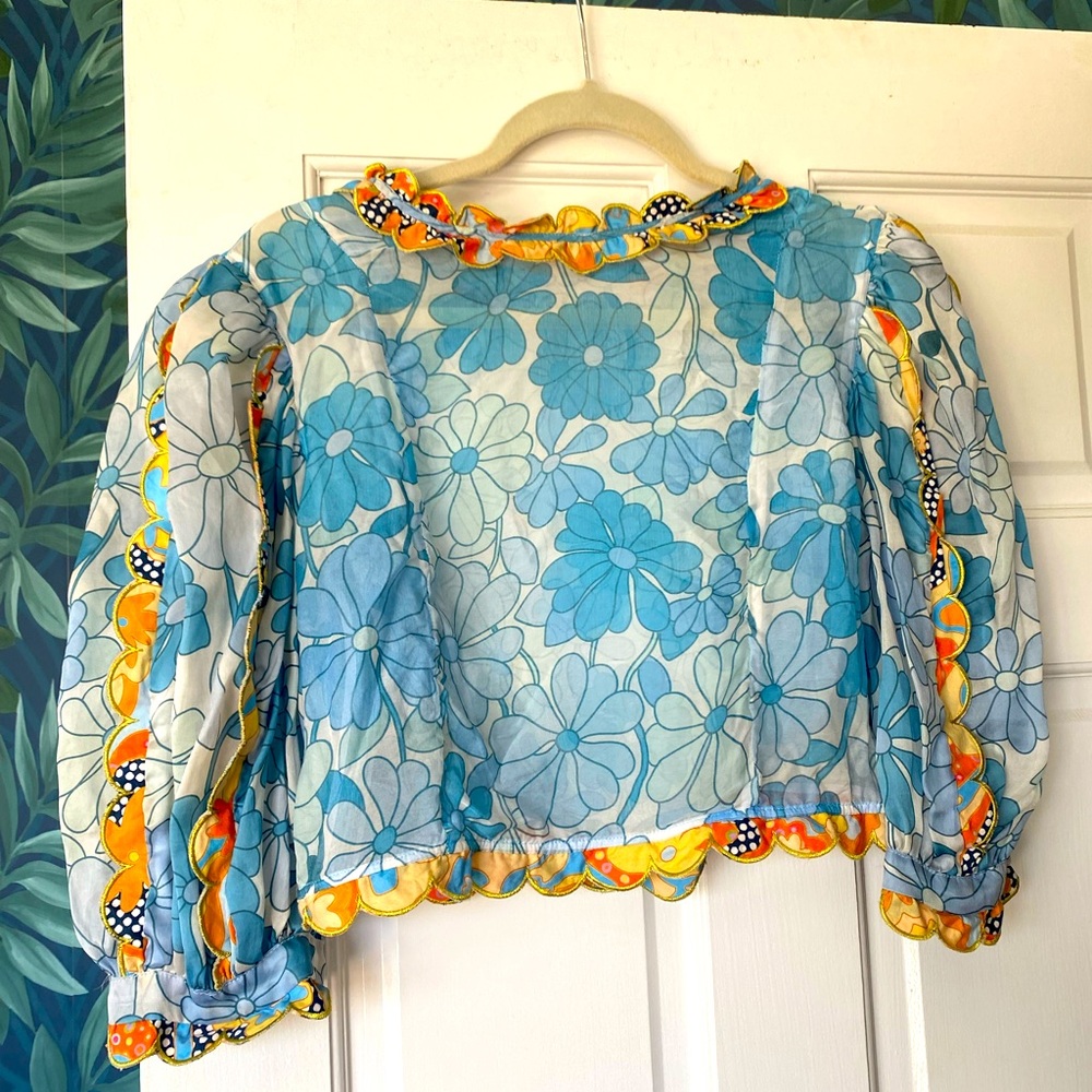 CELIA B silk viscose top